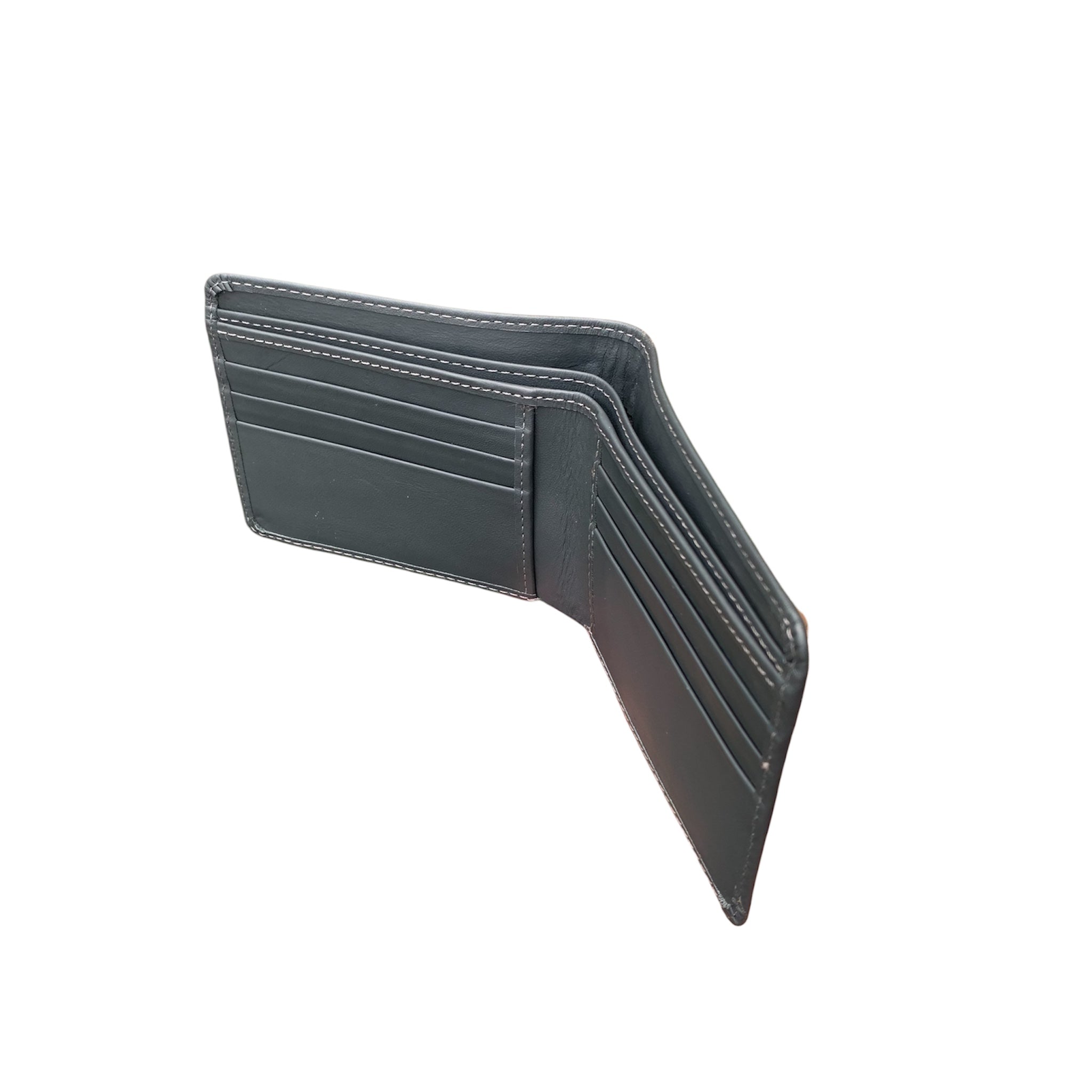 Classic Leather Wallet - Grey