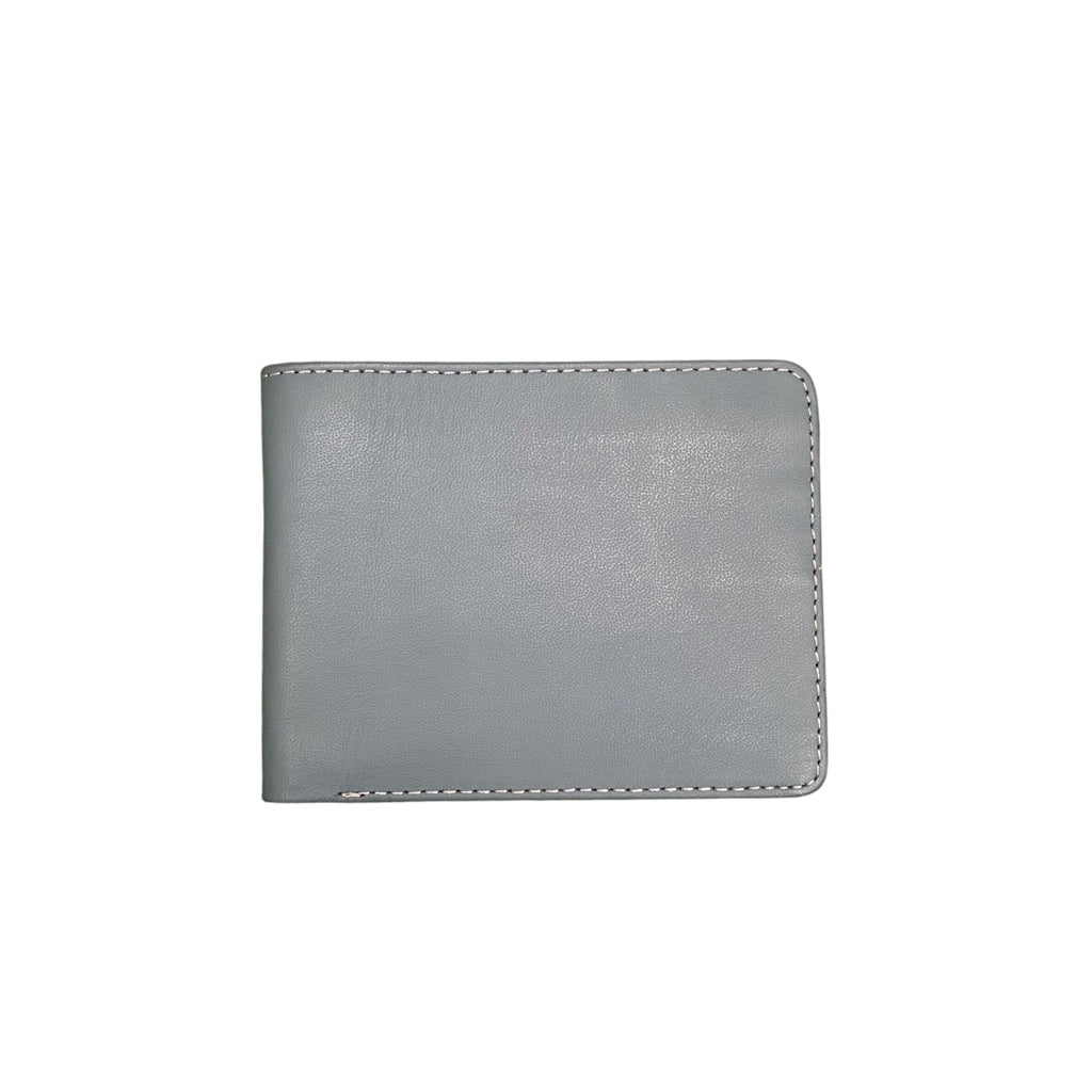 Classic Leather Wallet - Grey