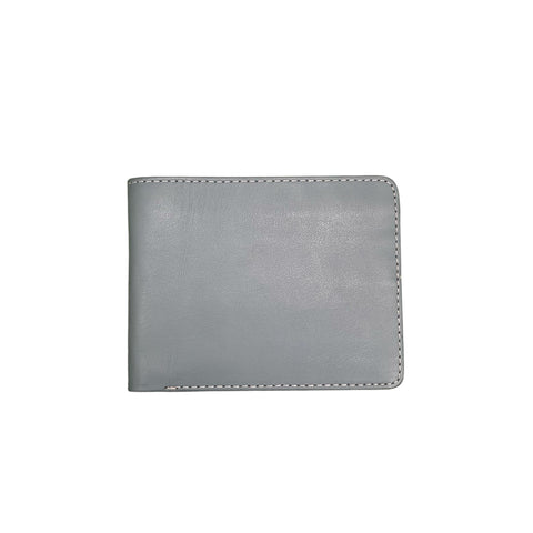 Classic Leather Wallet - Grey