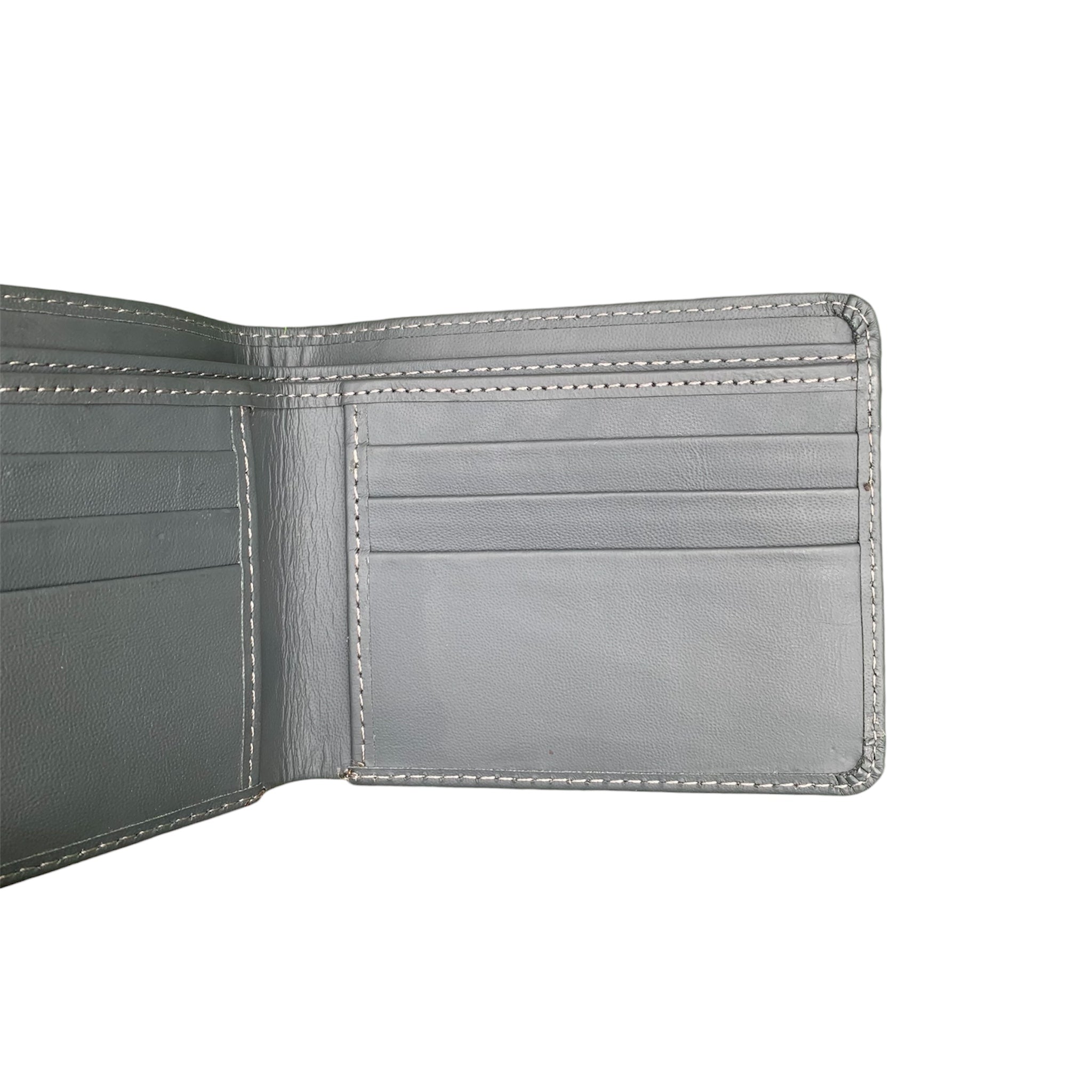 Classic Leather Wallet - Grey