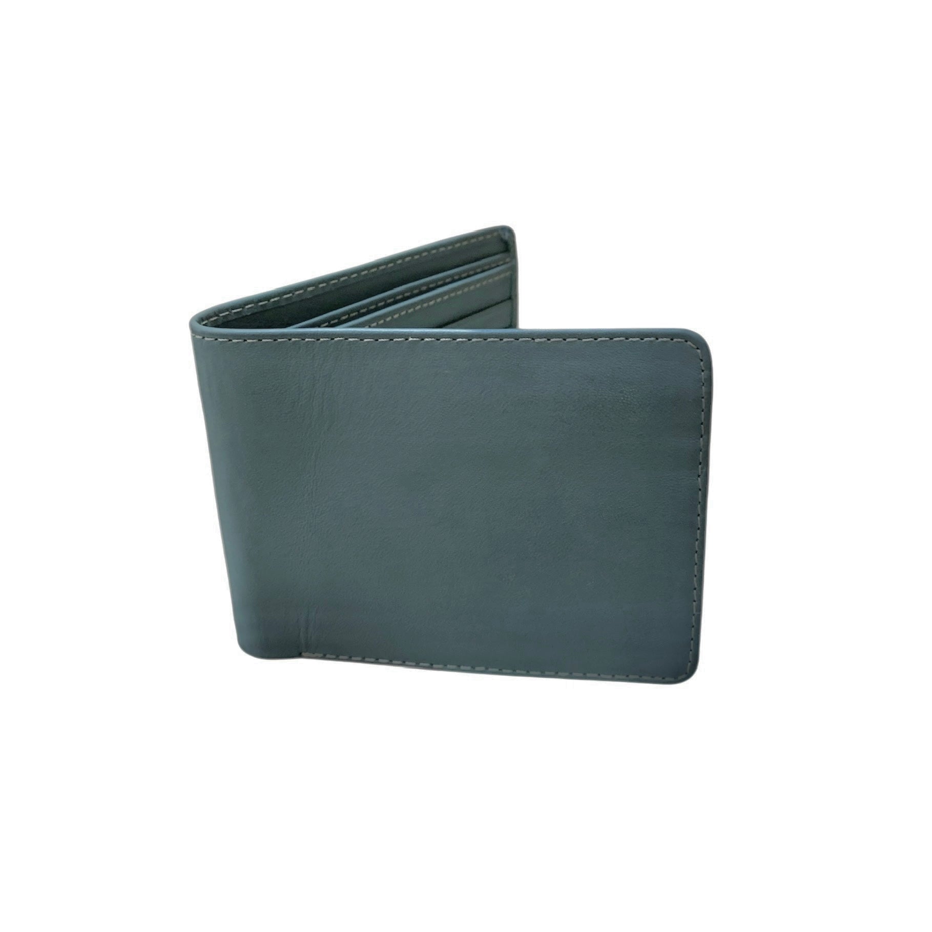 Classic Leather Wallet - Grey