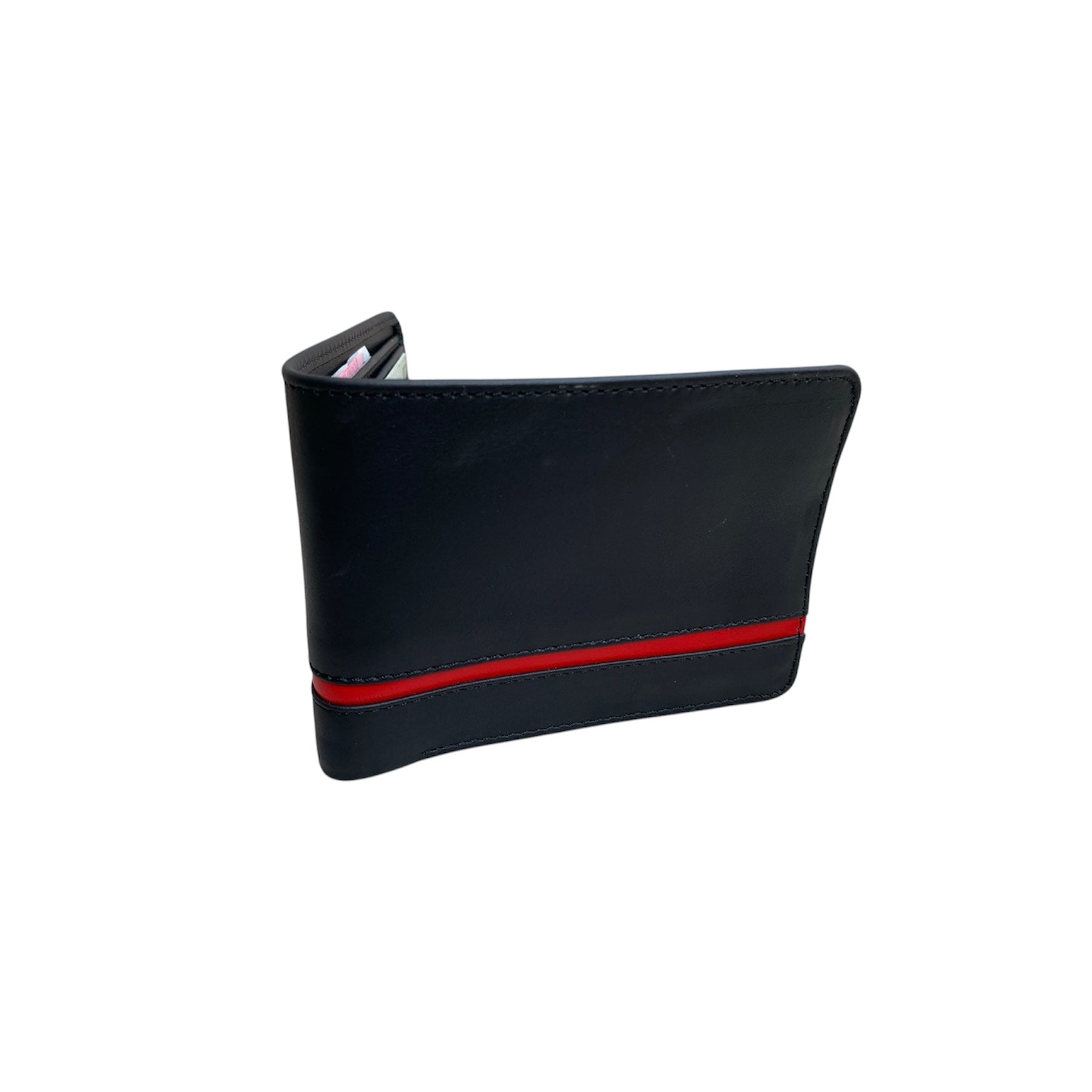 Stripes style Leather Wallet - Men